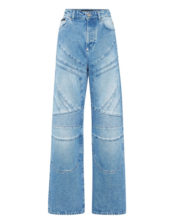 Skater Fit Denim Trousers Racing San Francisco