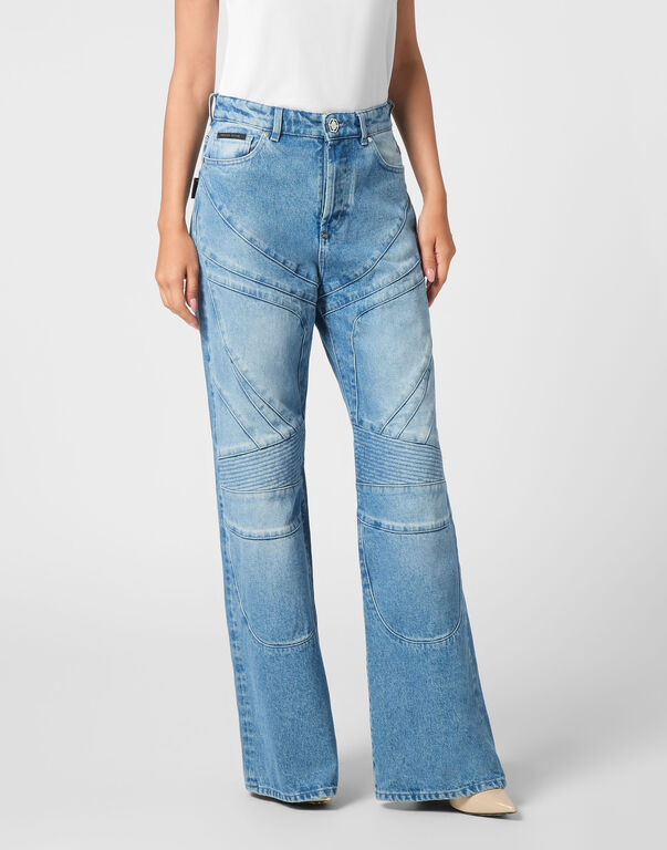 Skater Fit Denim Trousers Racing San Francisco