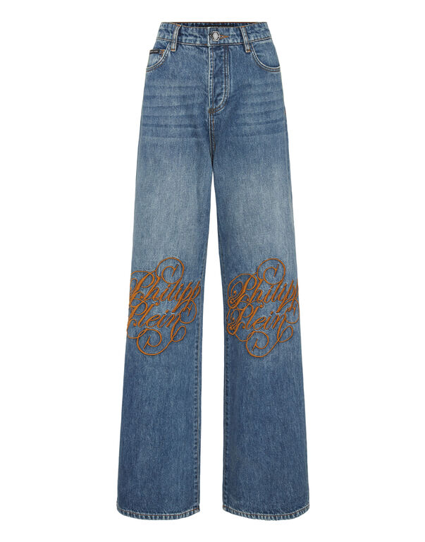 Denim Trousers Skater Fit Logo ADRENALINED BLUE