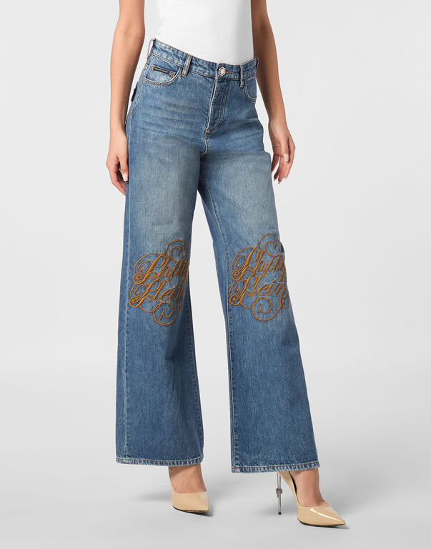 Denim Trousers Skater Fit Logo ADRENALINED BLUE