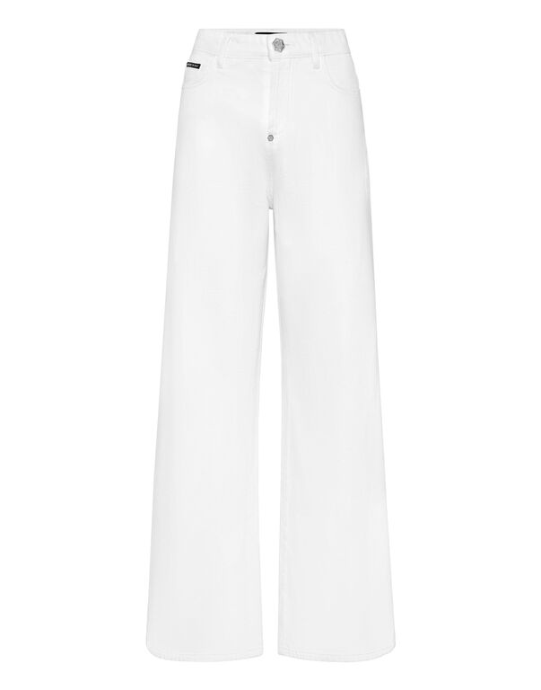 Denim Trousers Skater Fit Logo Summer Snow