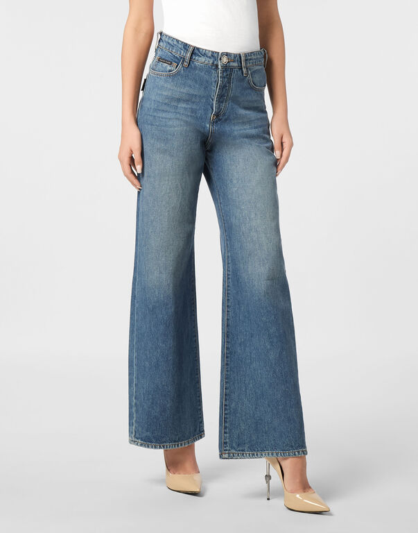 Denim Trousers Skater Fit Logo ADRENALINED BLUE