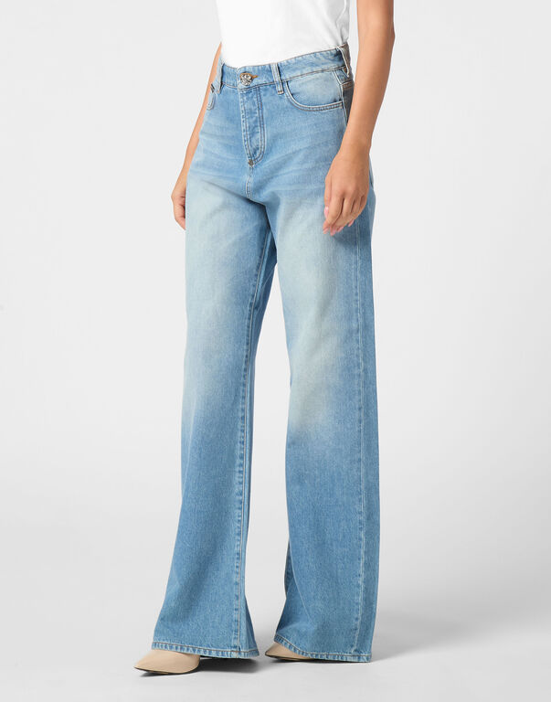 Denim Skater Fit Trousers Cote D' Azure