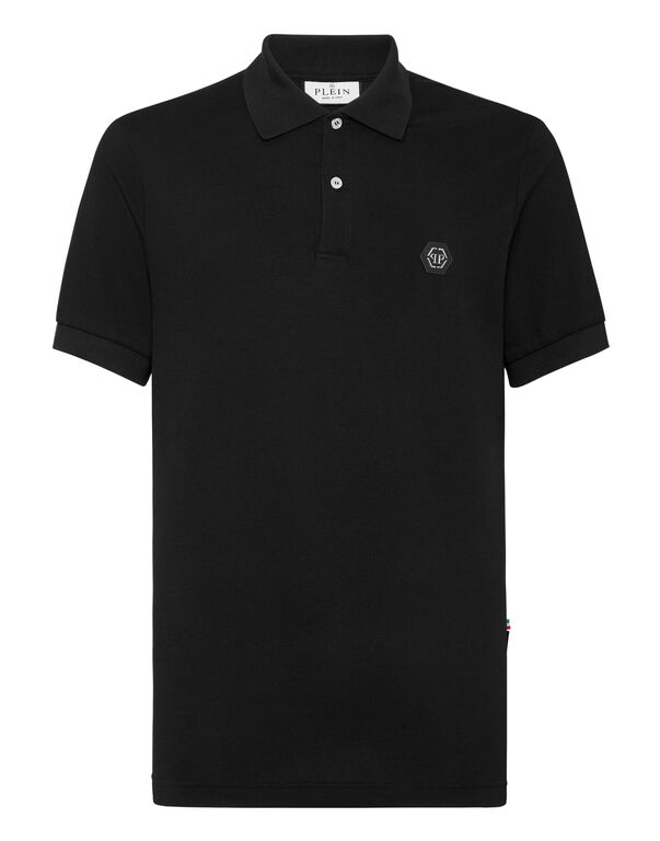 Piquet Polo shirt SS Skull&Bones black