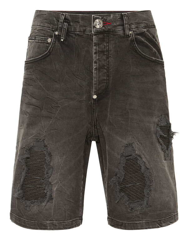 Denim Shorts Formentera Distressed RUSH GREY