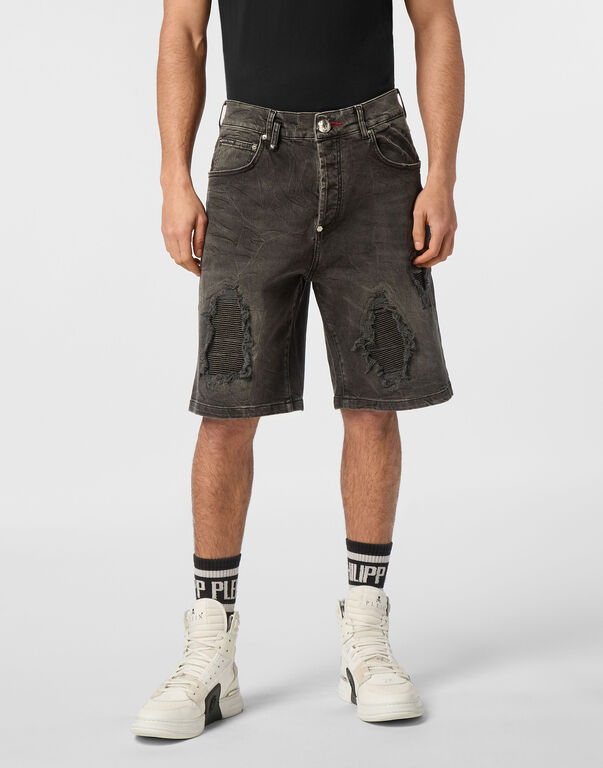 Denim Shorts Formentera Distressed RUSH GREY