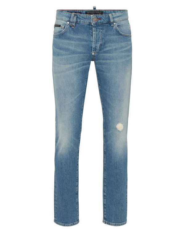 Denim Trousers Super Straight Cut 5 Pockets Signature PACE PILOTS