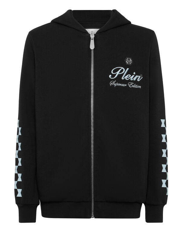 Hoodie Sweatjacket Cote D Azur Checkmate black