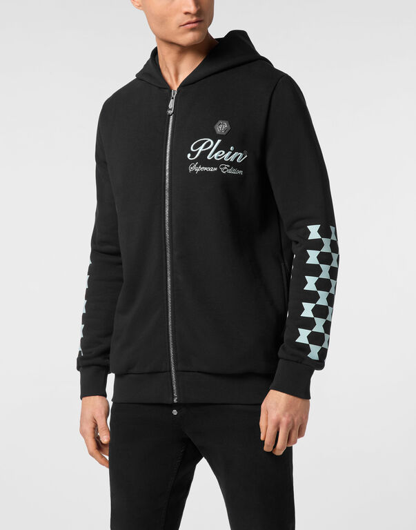 Hoodie Sweatjacket Cote D Azur Checkmate black
