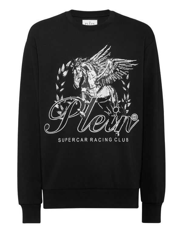Sweatshirt Round Neck LS Racing Club black / white