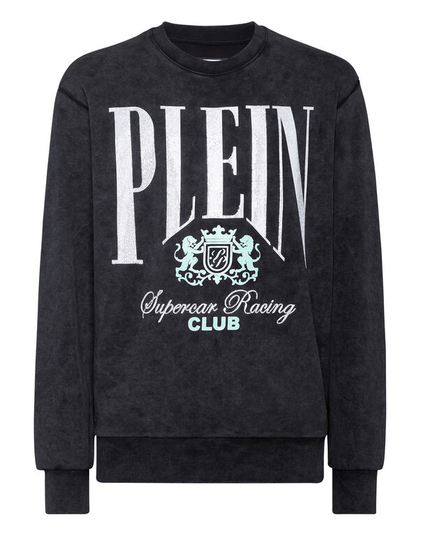 Sweatshirt Round Neck LS Racing Club black/turquoise
