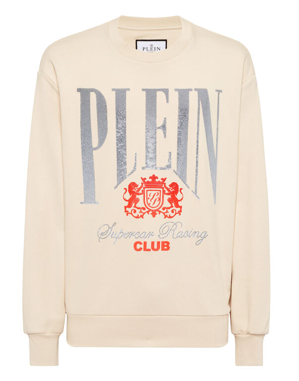 Sweatshirt Round Neck LS Racing Club beige