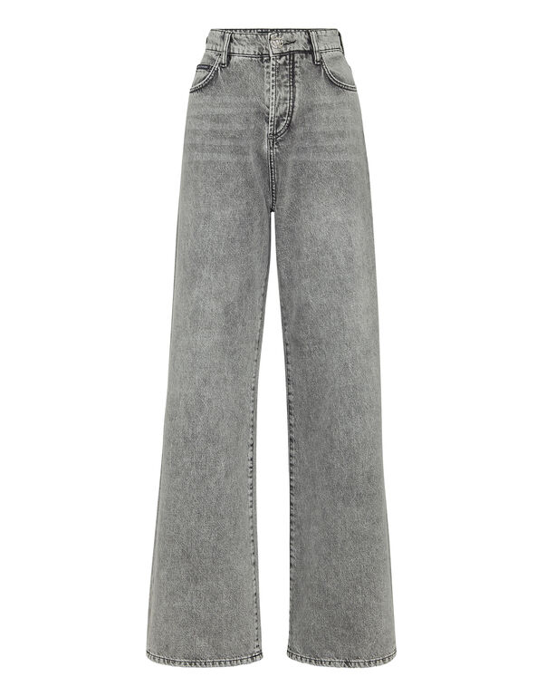 Denim Skater Fit Trousers Ice Shadow