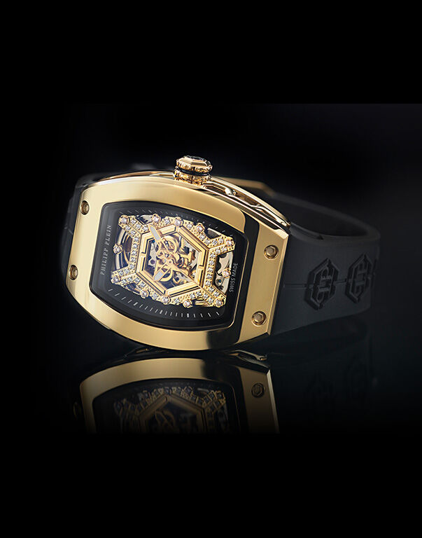 DIAMOND CRYPTO QUEEN GODDESS OF TIME WATCH black / gold