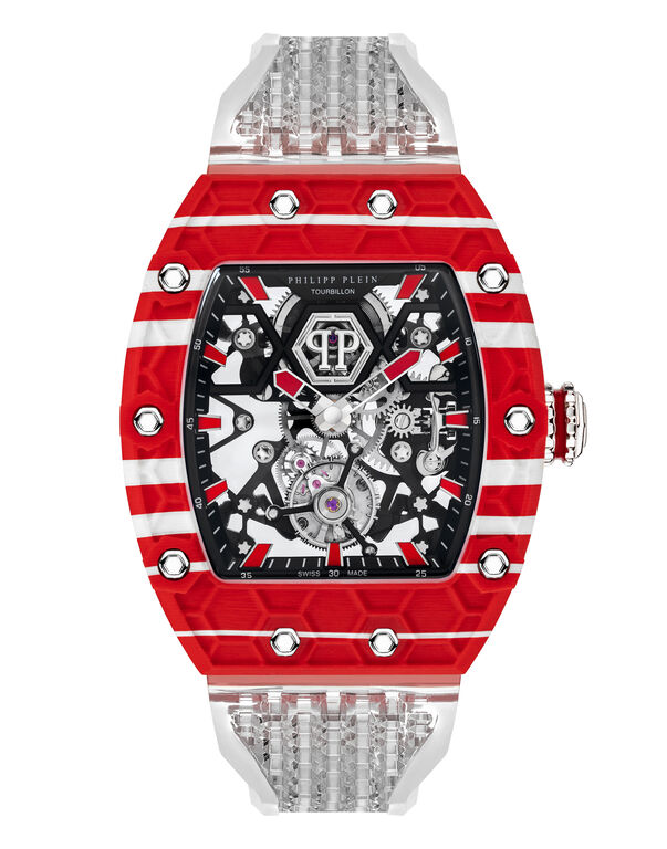 Crypto King Flying Tourbillon DARE DEVIL XII Watch red / white