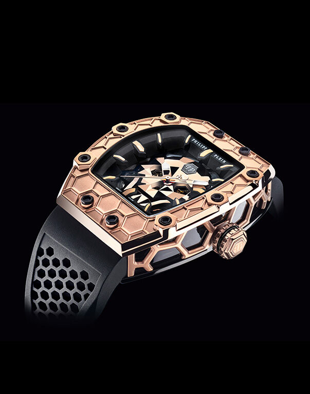 CRYPTO KING GOLD GOLIATH WATCH black/golden rose