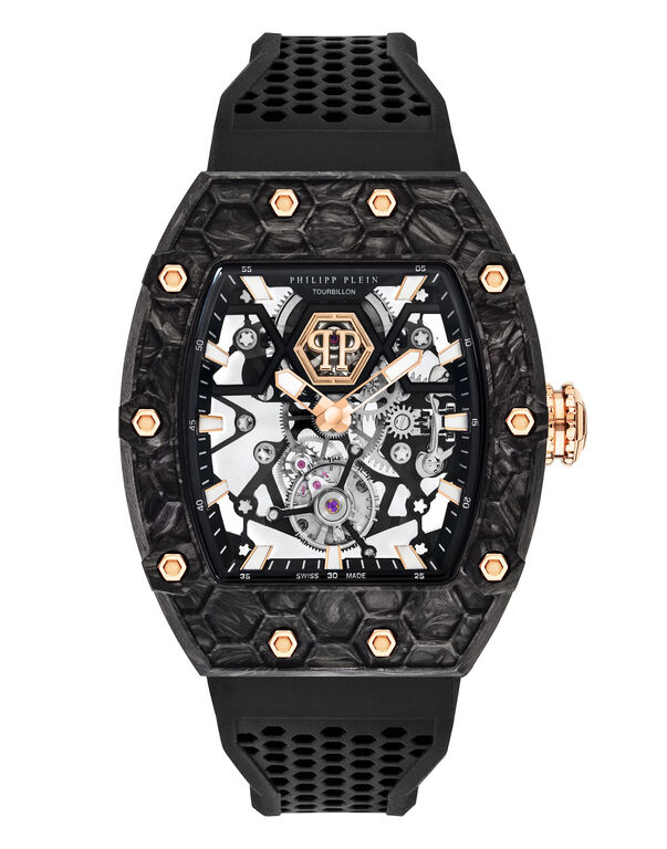 Crypto King Flying Tourbillon NIGHT WOLF Watch black / rose