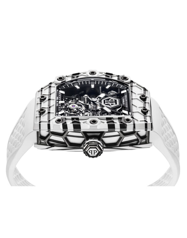 Crypto King Flying Tourbillon NINJA PANDA Watch black / white