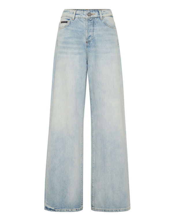 Denim Trousers Skater Fit Logo WHEEL WARRIORS