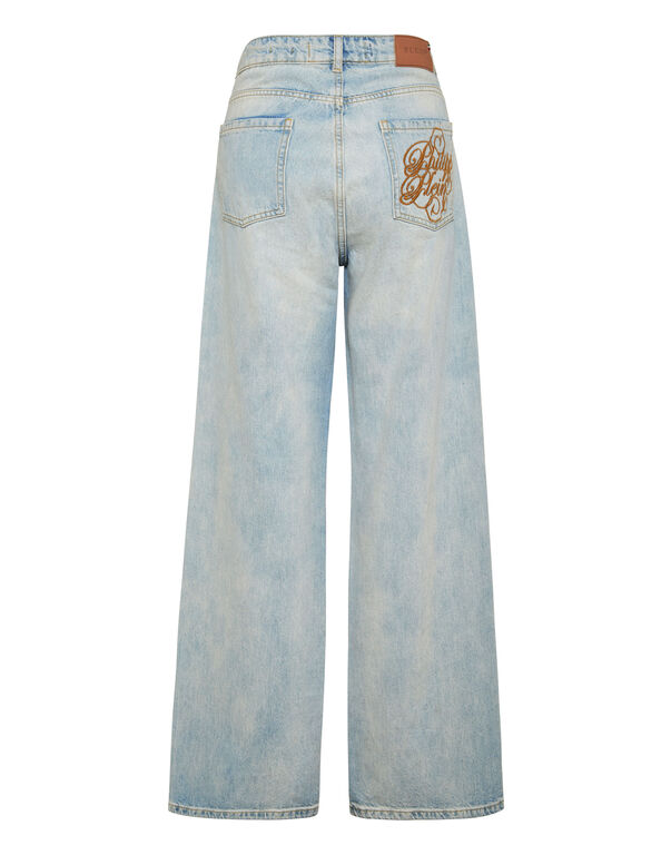 Denim Trousers Skater Fit Logo WHEEL WARRIORS