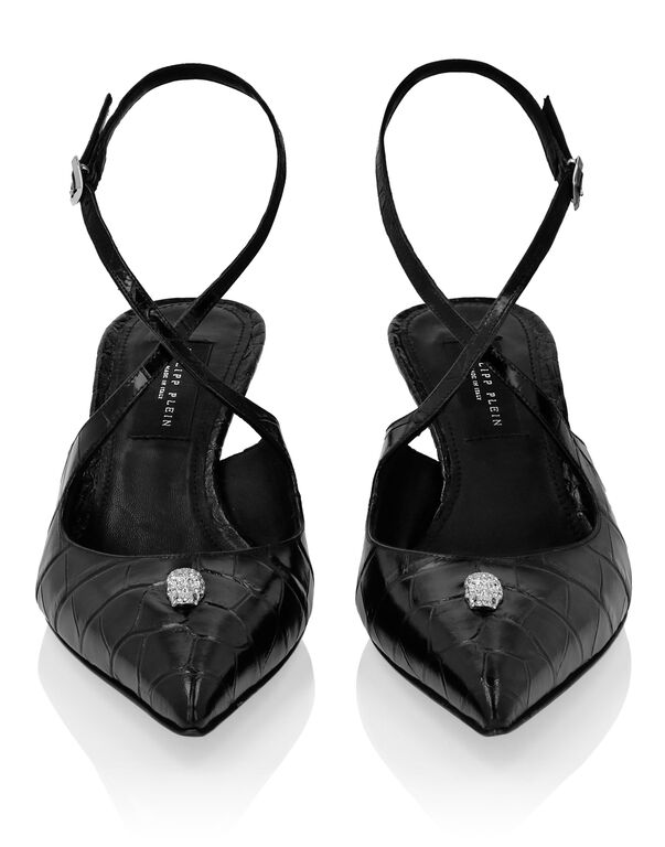 Slingbacks Crossing Crocco Print black
