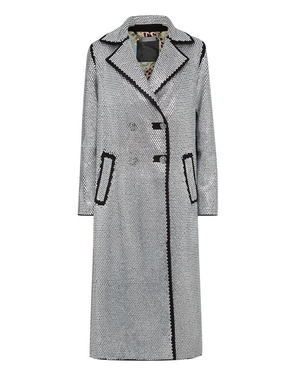 Coat Long with Crystals black