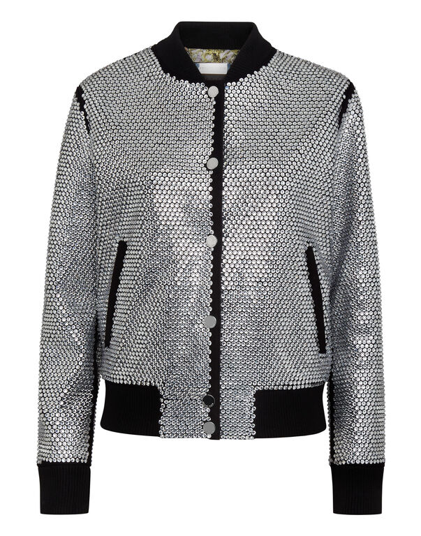 Bomber with Crystals black