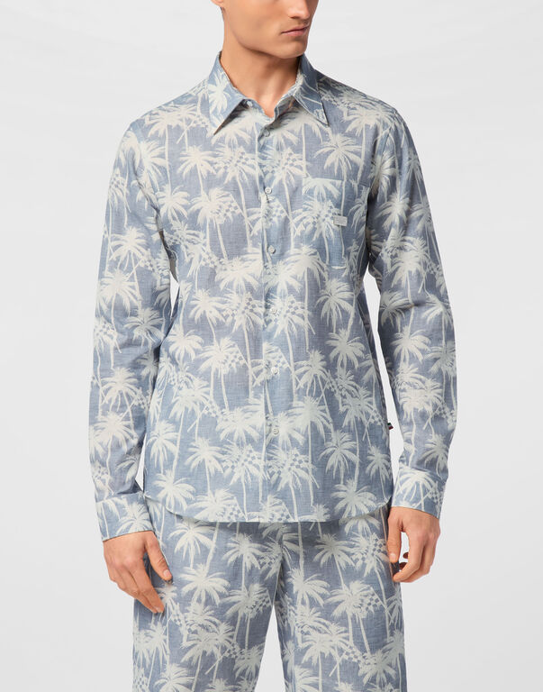 Shirt Sugar Daddy Cut LS light blue