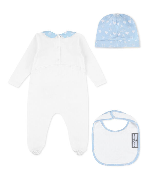 BABYGROW+BIB+HAT white
