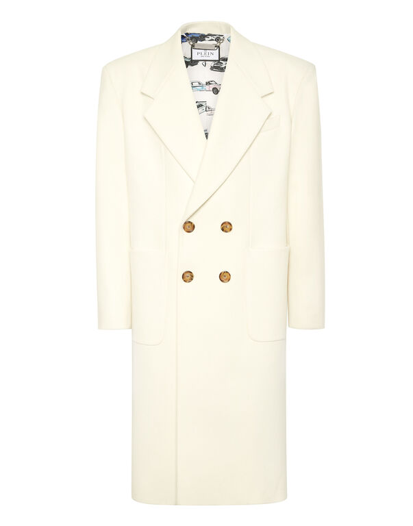 Wool/Cashmere Coat LS white