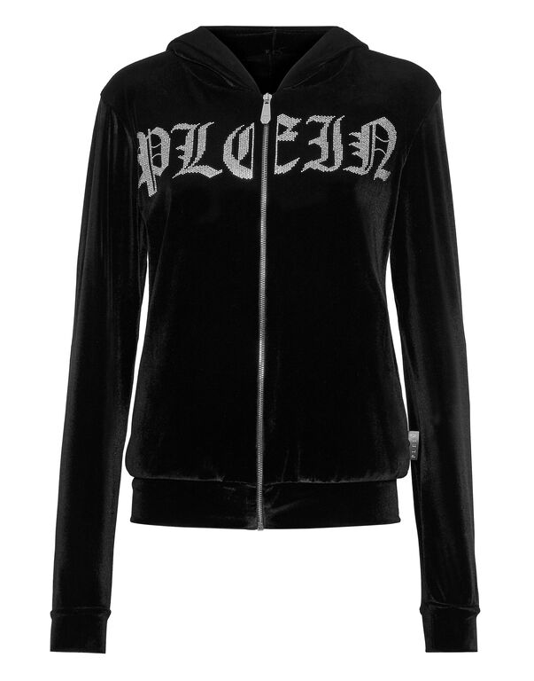Hoodie Sweatjacket Gothic Plein black