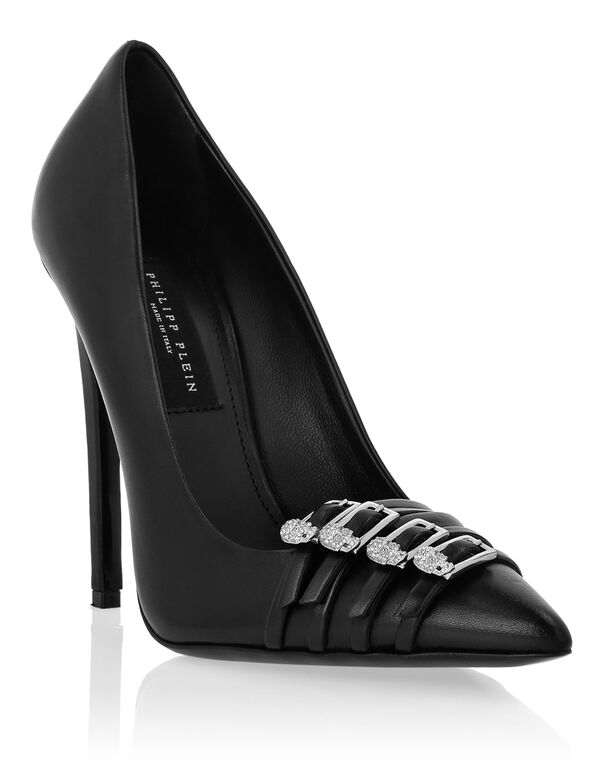 Multi-Strap Nappa Leather Pumps 12 black