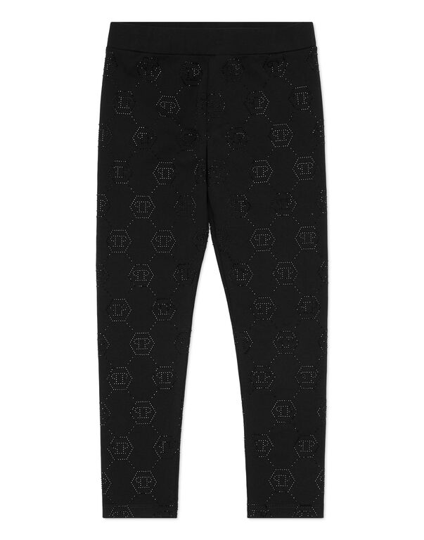 Leggings Monogram Strass black / black