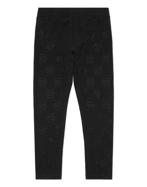Leggings Monogram Strass black / black