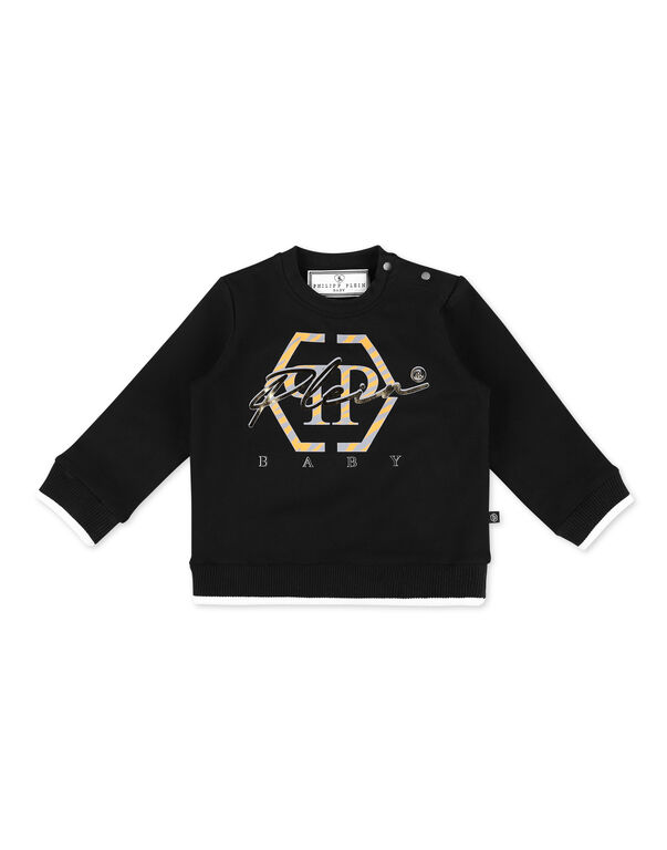 PLUSH SWEATER Hexagon black