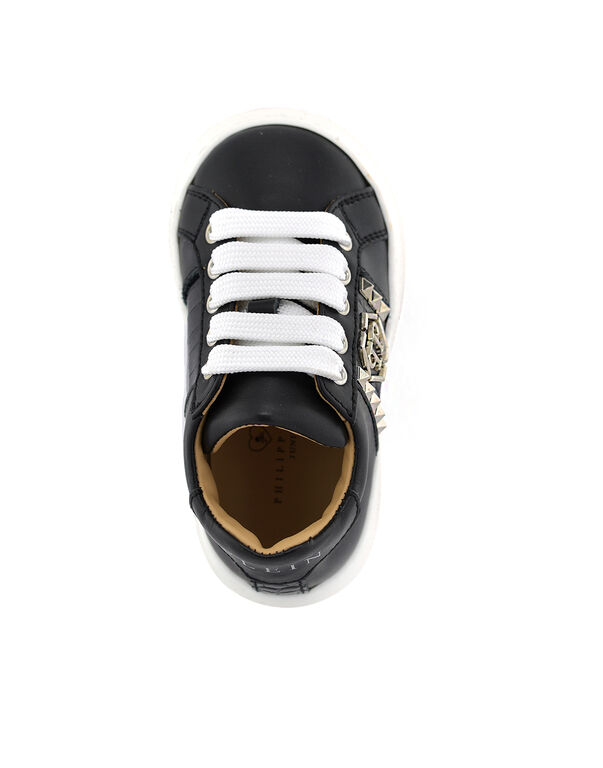 SNEAKERS BOX SOLE LACE HEXAGON STUDS black