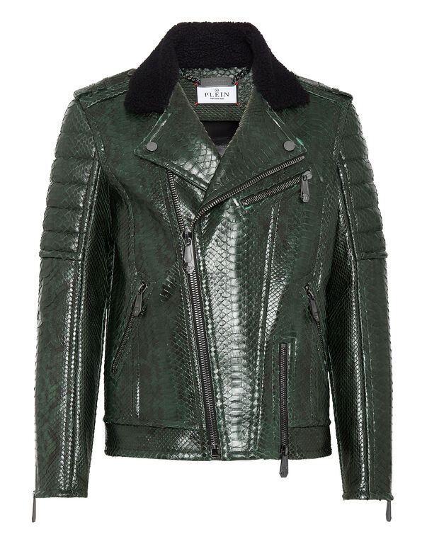 Python Biker Jacket green