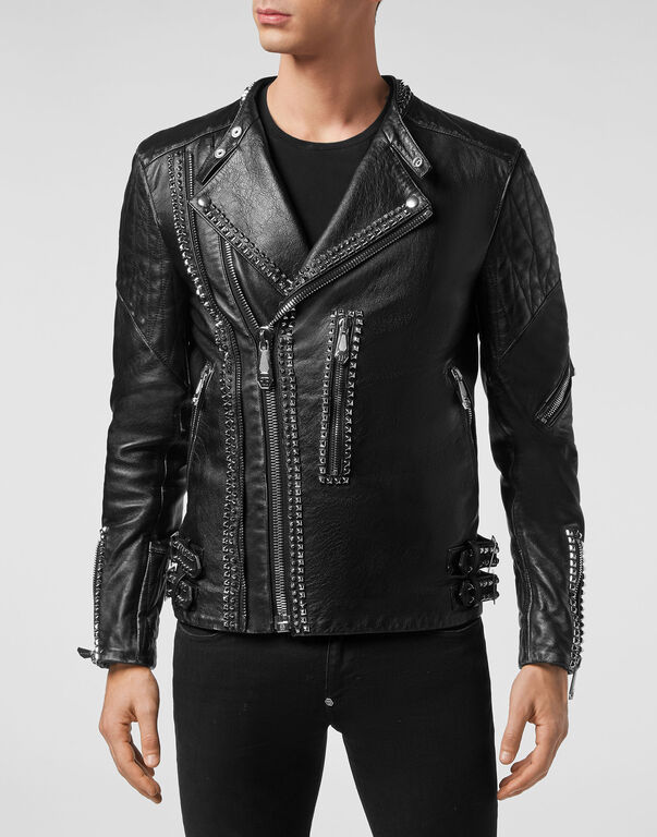 Leather Biker Studs black