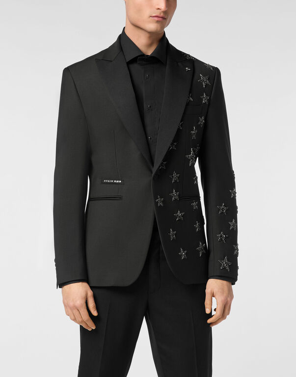 Wool Blazer Lord Fit Stars black