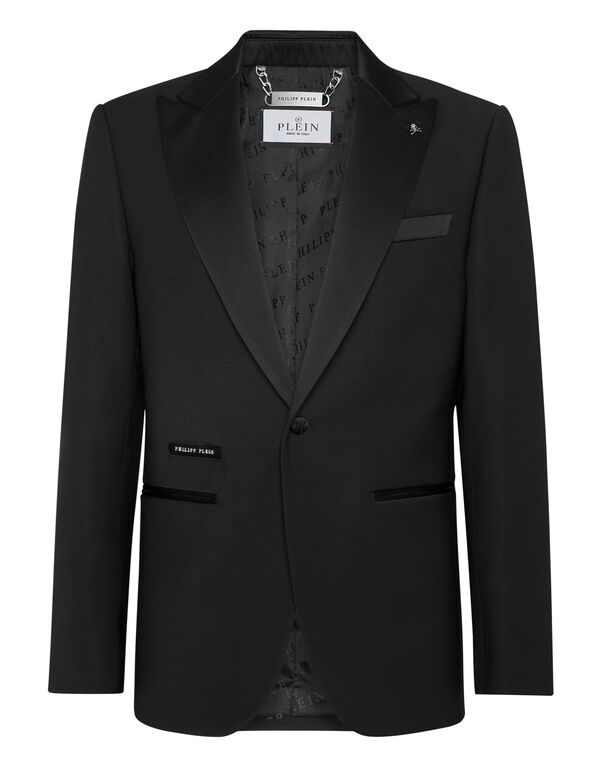 Wool Blazer Lord fit with Crystals Gothic Plein black