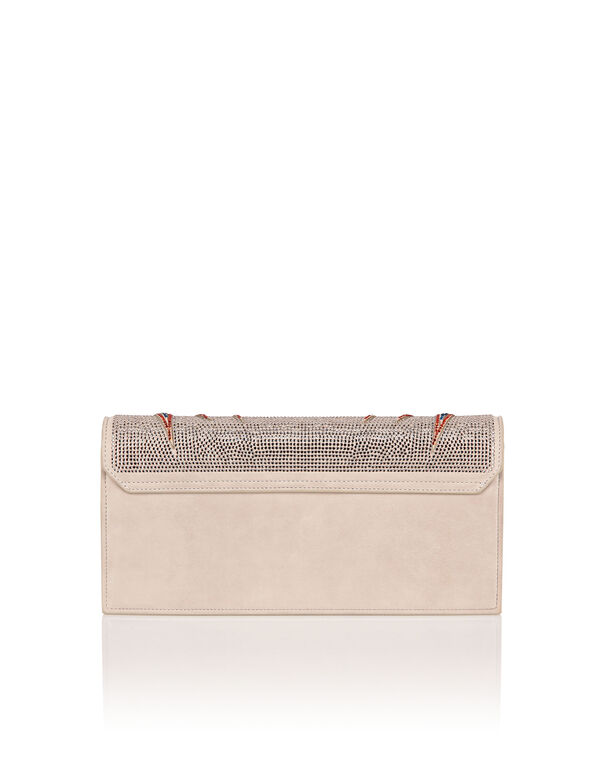 Embellished Baguette Bag Eagle beige