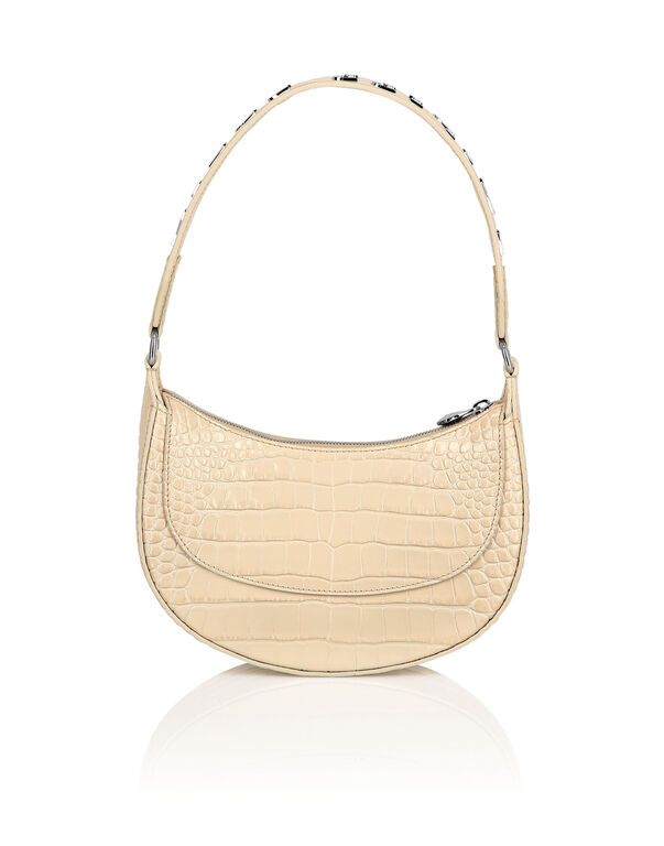 Croco Embossed Handle Bag GALAXY beige