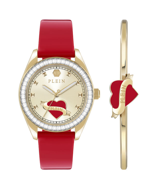 Stainless Steel PLEIN VALENTINE Watches gold/red