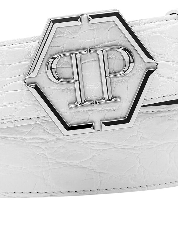 Belt Matt Croco Luxury white