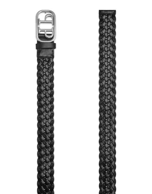 Leather Belt Philipp Plein TM black/nickel