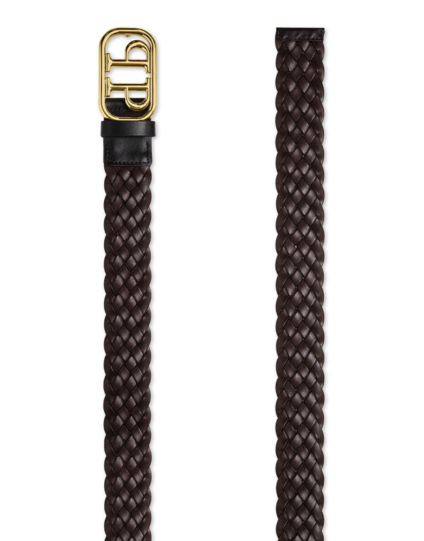 Leather Belt Philipp Plein TM dark brown