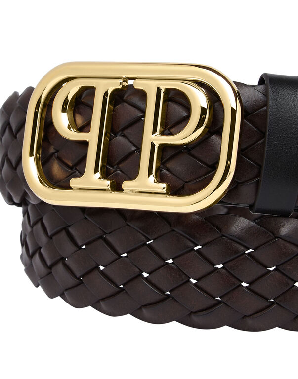 Leather Belt Philipp Plein TM dark brown