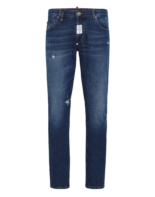 Super Straight Cut Trousers Vintage Blue