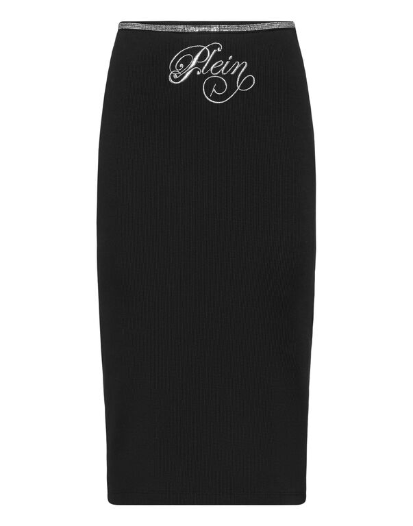 Midi Skirt Elastic Signature black