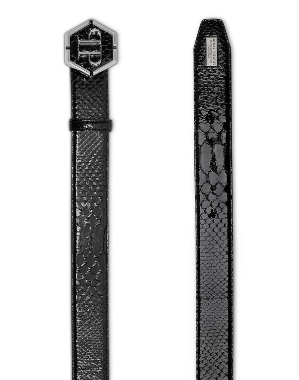 Belt Shiny Python Luxury black